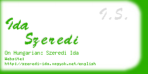 ida szeredi business card